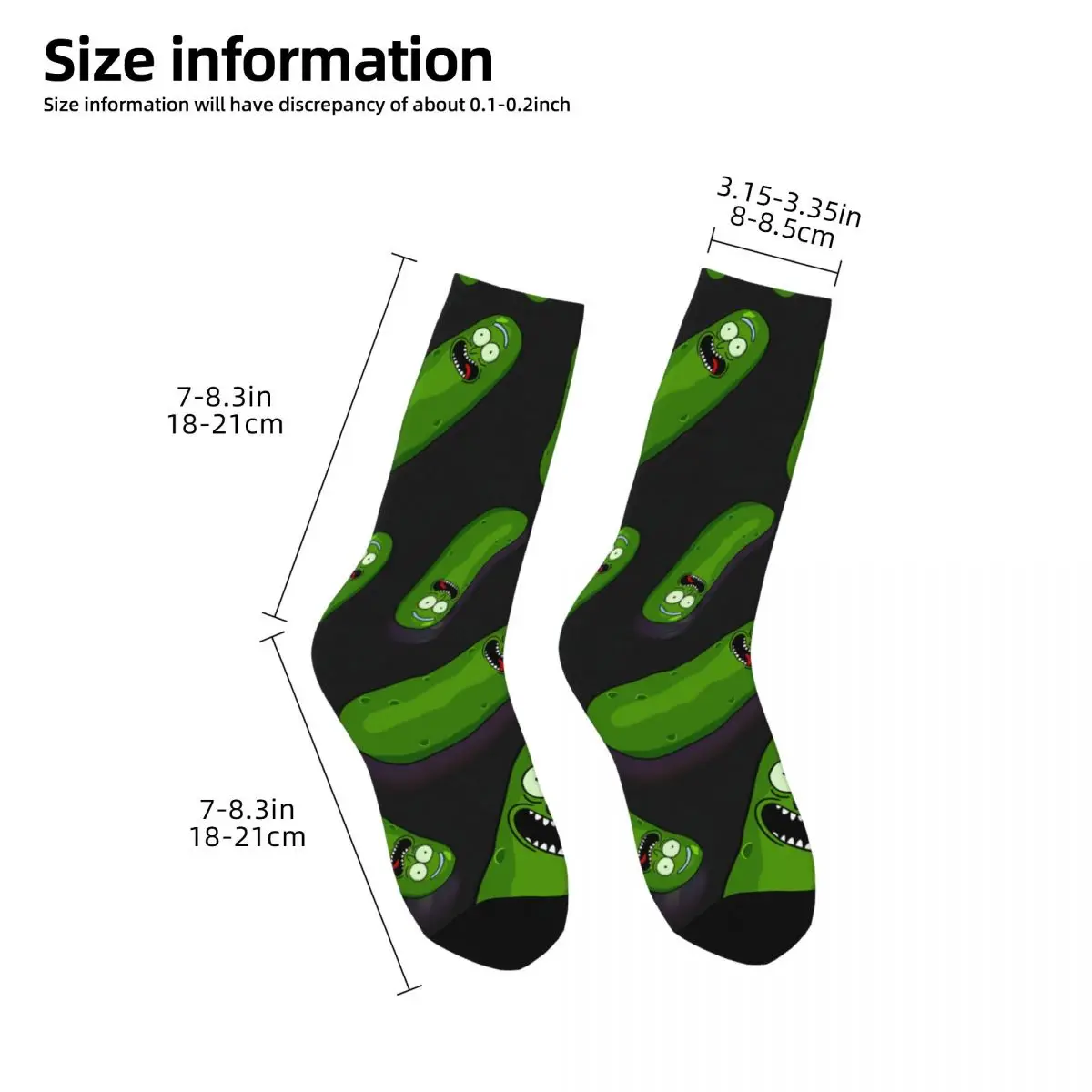 Pickled Cucumber Unisex 3D Print Mens Socks Innovatively Middle Tube Harajuku Sock