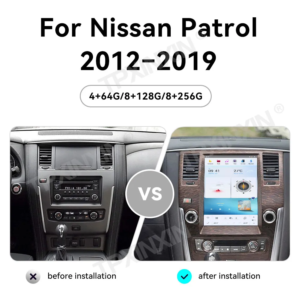 For Nissan Patrol Y62 2010 - 2019 Android Car Radio Multimedia Video Player Wireless Carplay Autoradio Stereo GPS Navi Head Unit