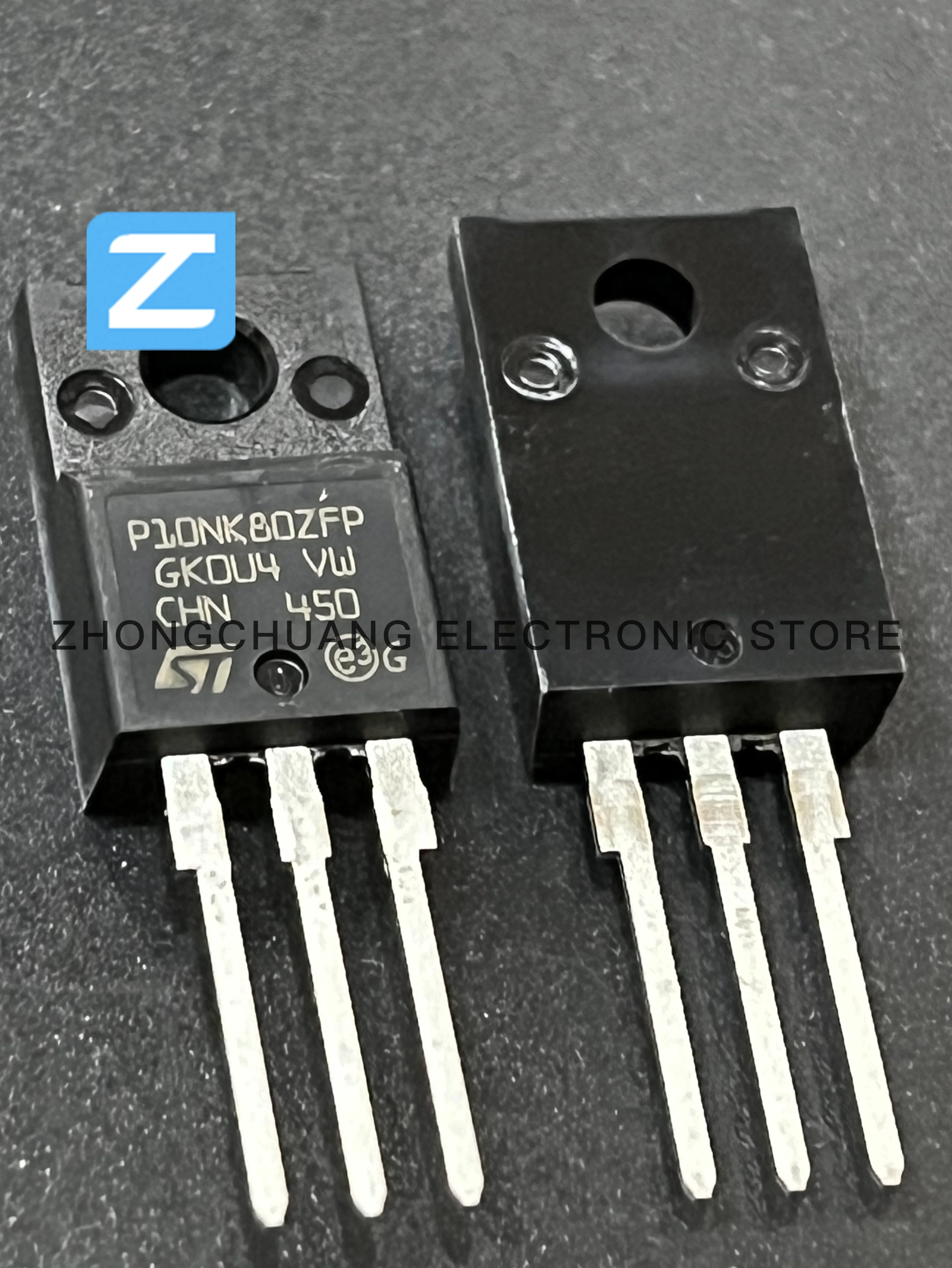 1-10PCS STP10NK80ZFP P10NK80ZFP TO-220F 800V 9A N-Channel MOSFET new original