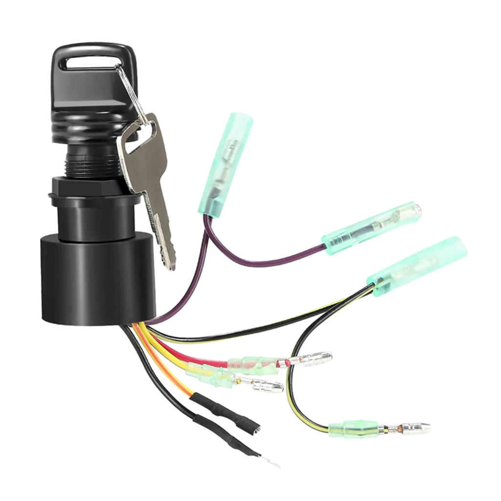 Ignition Switch with 2 Keys for Mercury Mariner 3 Position 6 Wire Connectors Replace MP51090 MP41070-2