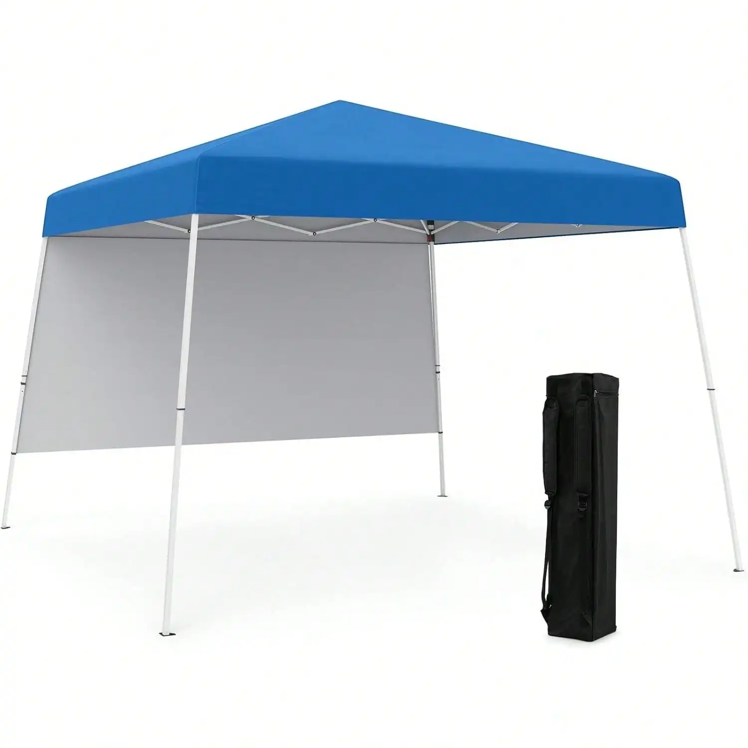 

Nightcore 10x10 FT Pop Canopy, F 50+ Easy Folding Sha Tent Backpack and Siwall, Slant Legs & 4 Stak, Portable Outdoor Canopy