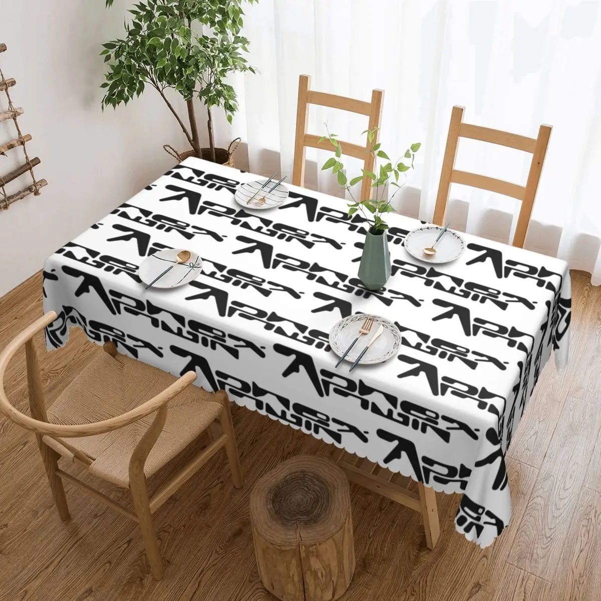 Aphex Twin Logo British Electronic Music Artist Tablecloth Restaurant Kitchen Rectangular Tablecloth Festival Dining Table Cover