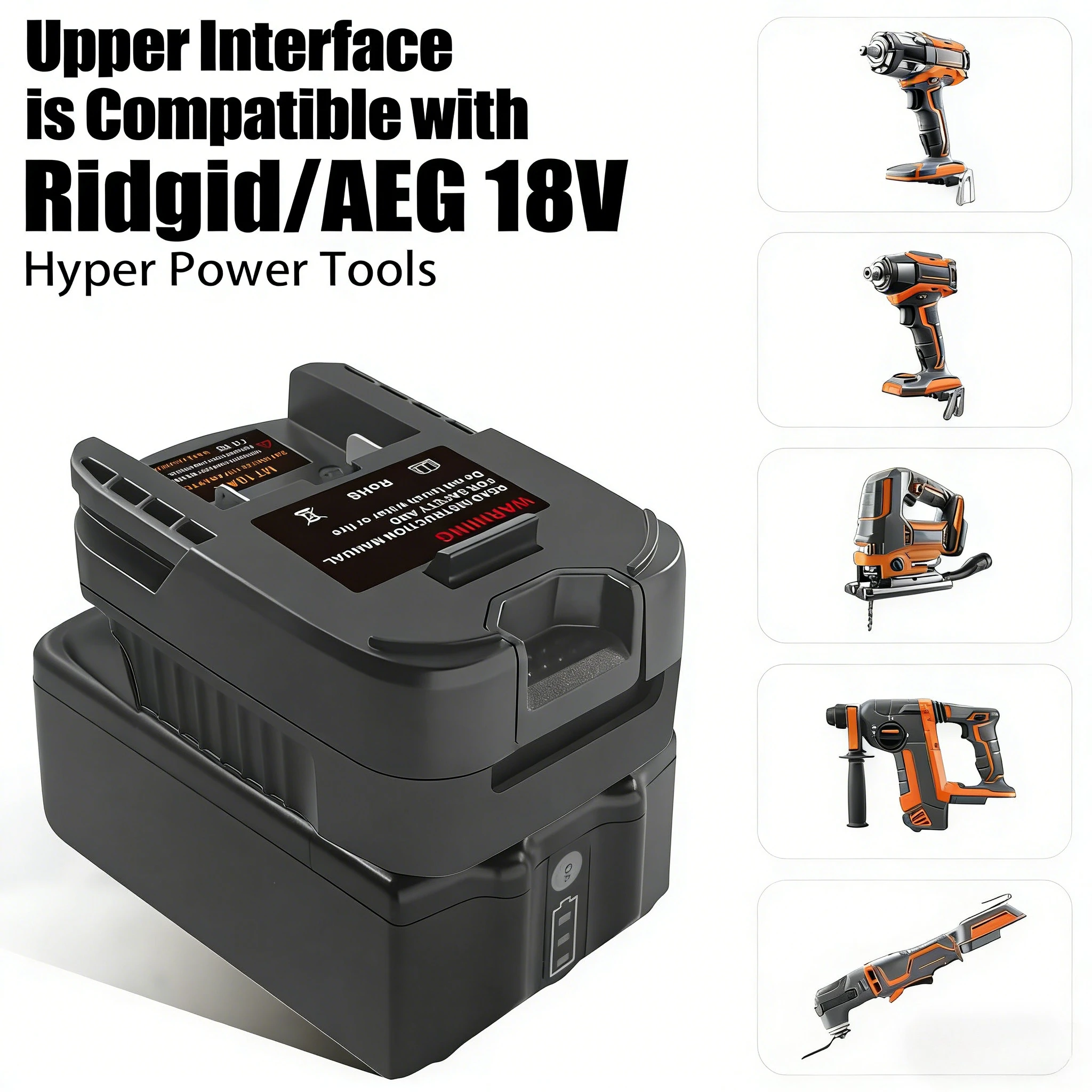 

Конвертер для аккумуляторов Makita в инструменты RIDGID: адаптер для преобразования литий-ионных аккумуляторов Makita 18V в инструменты RIDGID 18V (дрели)