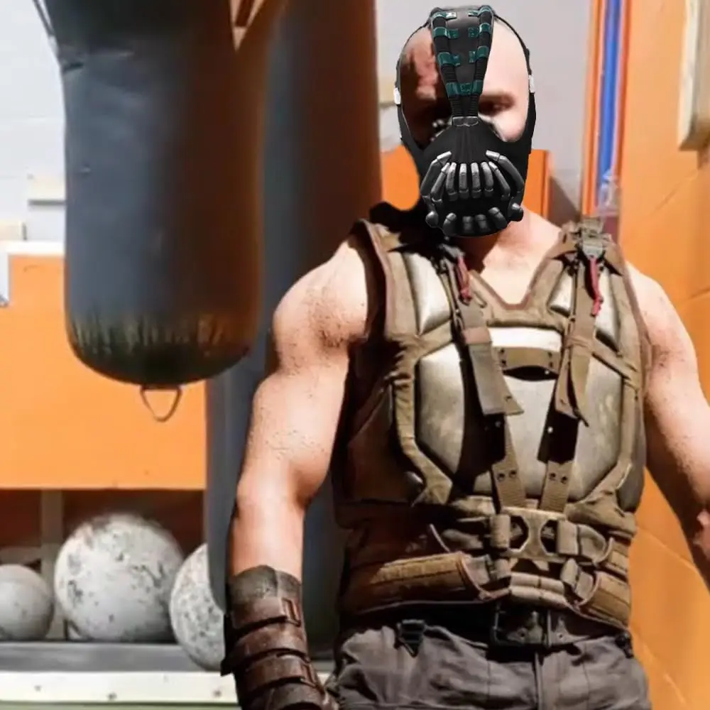 Bane Mask Dark Knight Rises Bane Face Mask Halloween Carnival Fancy Dress Cosplay Costume Props for Adults