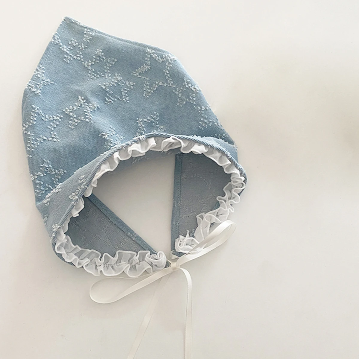 Star triangle scarf, lace denim headband, spicy girl scarf, bow tie, seaside atmosphere