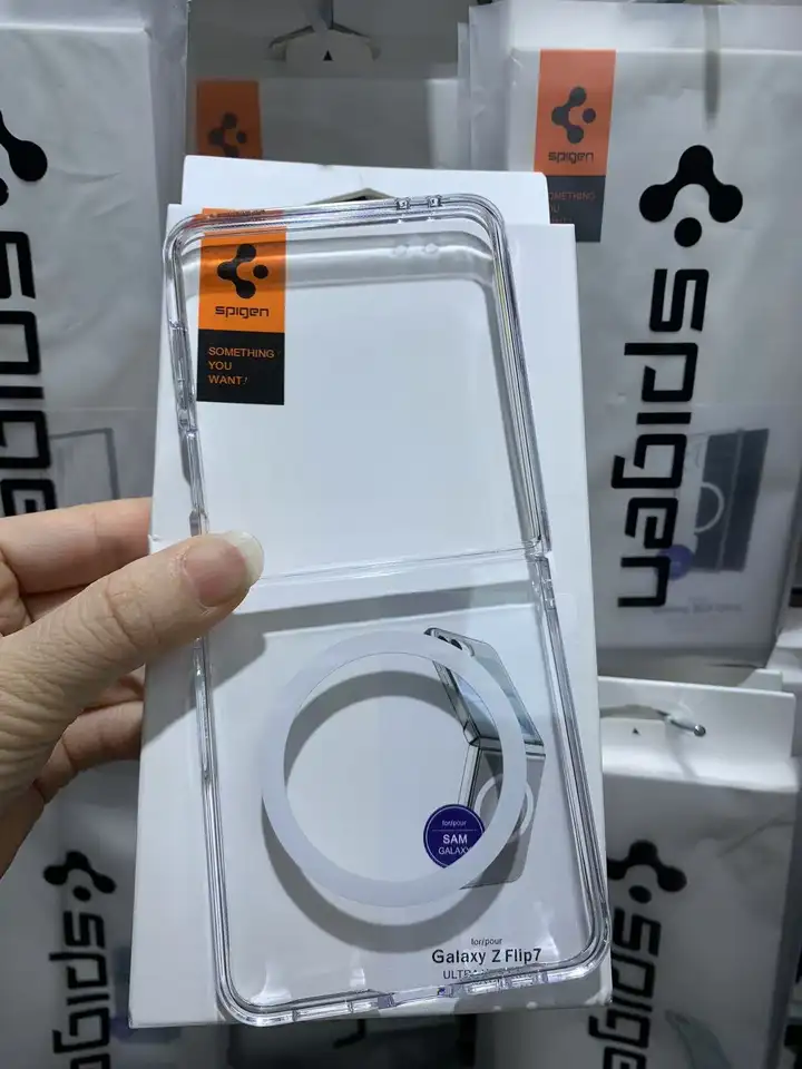 غطاء مغناطيسي شفاف Spigen لسامسونج جالاكسي Z Flip 8 7 6 5 Flip7 مقاوم للصدمات للشحن اللاسلكي ماجسيف غطاء صلب قابل للطي - 5
