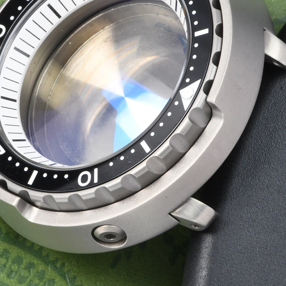 

HEIMDALLR WATCH CASE Titanium TUNA CAN case for NH35A NH36A automatic movement C3 super lume dive watch case 4.2 O'clock