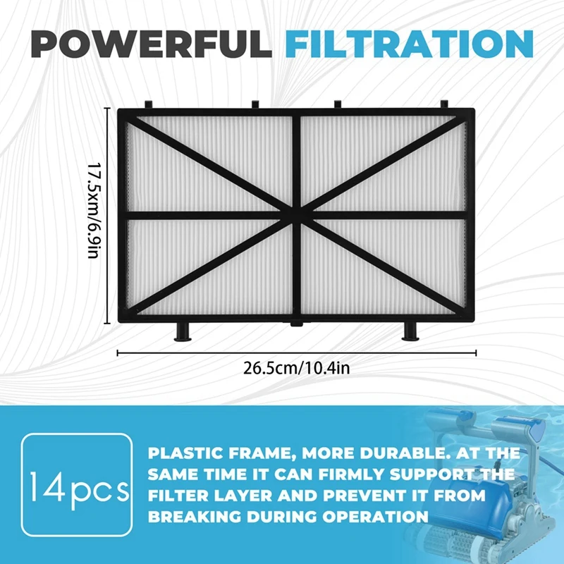 ABNO-14PCS Ultra-Fine Filters 9991432-R4 Pool Cleaner Filter Pool Filter For Dolphin M400 M500 Ultra-Fine Filter Elements