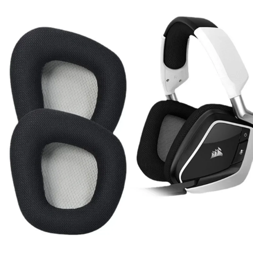 Almohadillas de espuma viscoelástica de repuesto para auriculares inalámbricos Corsair Void PRO ELITE RGB para juegos