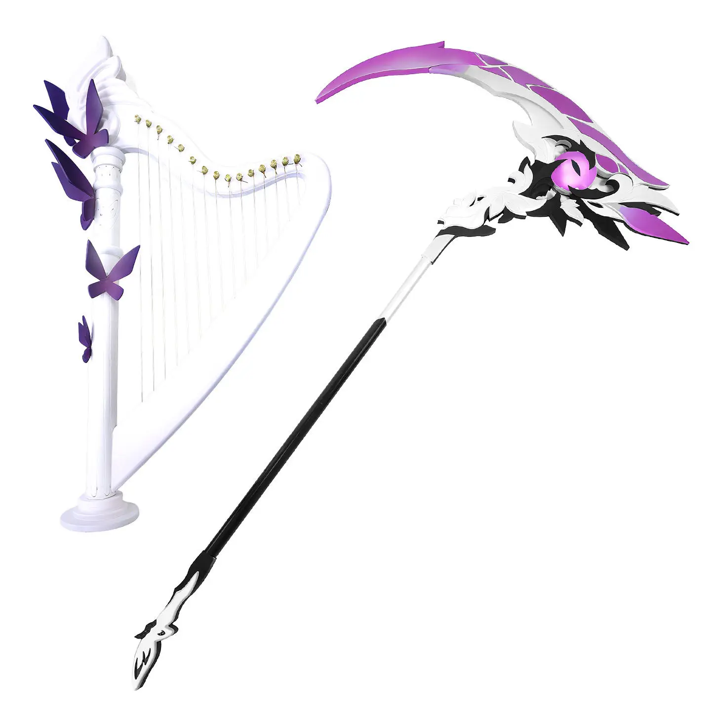 

Костюмный реквизит Castorice Sickle Honkai: Star Rail Harp для косплея, аксессуары для Хэллоуина, Рождества и тематических вечеринок