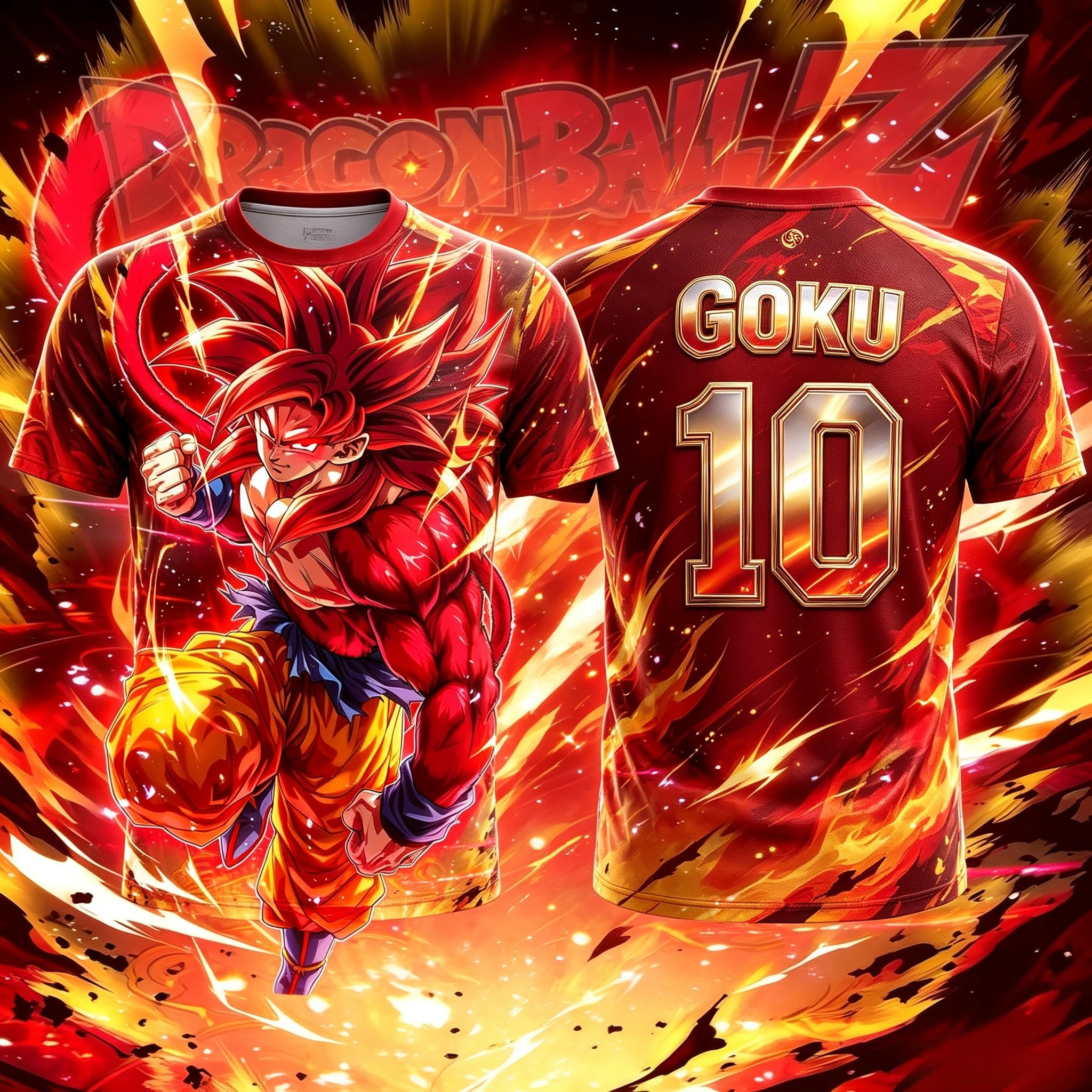 2026 Neues Fußballtrikot für Erwachsene Herren Nr. 10/7 Goku 3D-gedrucktes T-Shirt Kinder Anime T-Shirt Spezielles Kindertrikot Atmungsaktiv Y2k
