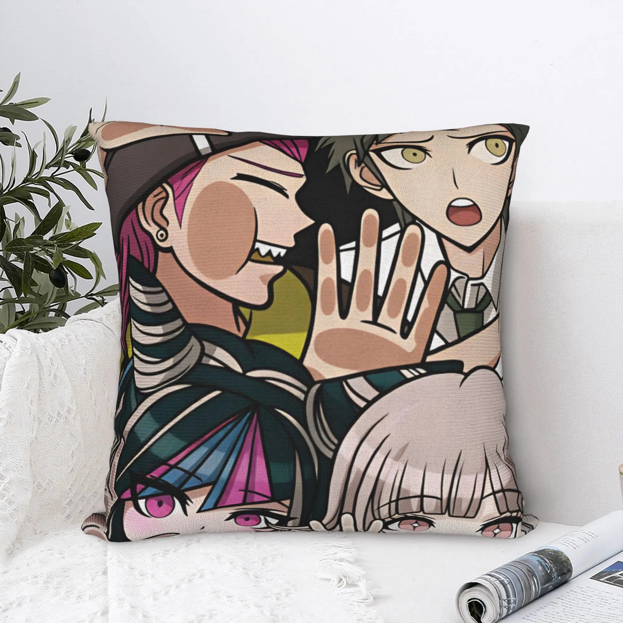 Danganronpa Pillow Case  Cushion Cover Soft Printed Pillow Cover Novelty Pillowcases For Sofa Car Home Decor