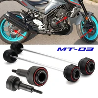 Para YAMAHA MT-03 2016-2024 MT03 2025 MT 03 MT-25 accesorios de motocicleta eje de rueda horquilla Protector contra choques Pad deslizadores de marco