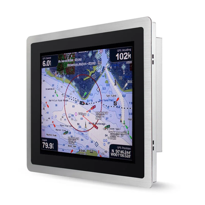 12 Inch LCD Screen Industrial Android panel PC for marine navigation with gps