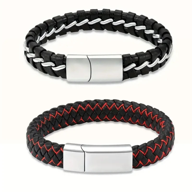 2Pack Remembrances Urn Bracelets with Ashes Compartment Adjust Braided Cremation Bracelet for Pet Memorial Supply Drop shipping