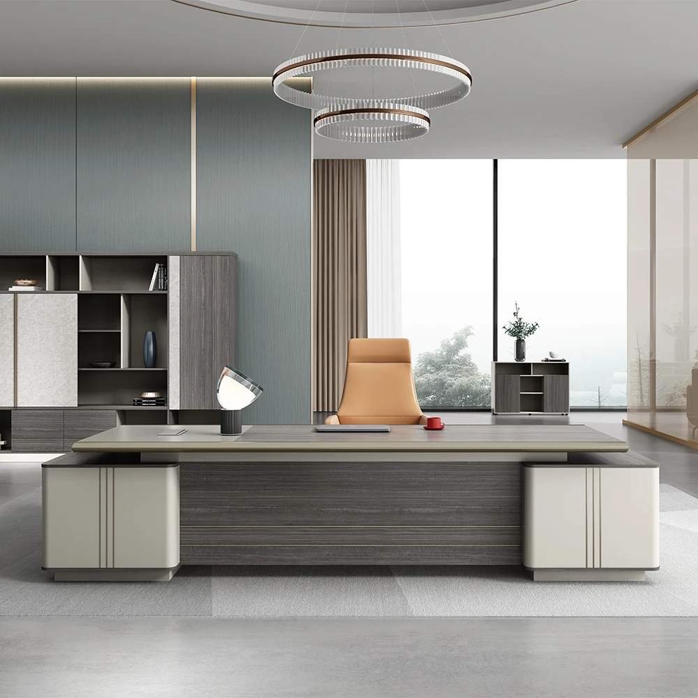 

Роскошный угловой письменный стол руководителя с выдвижными ящиками для работы с деревянными блокнотами