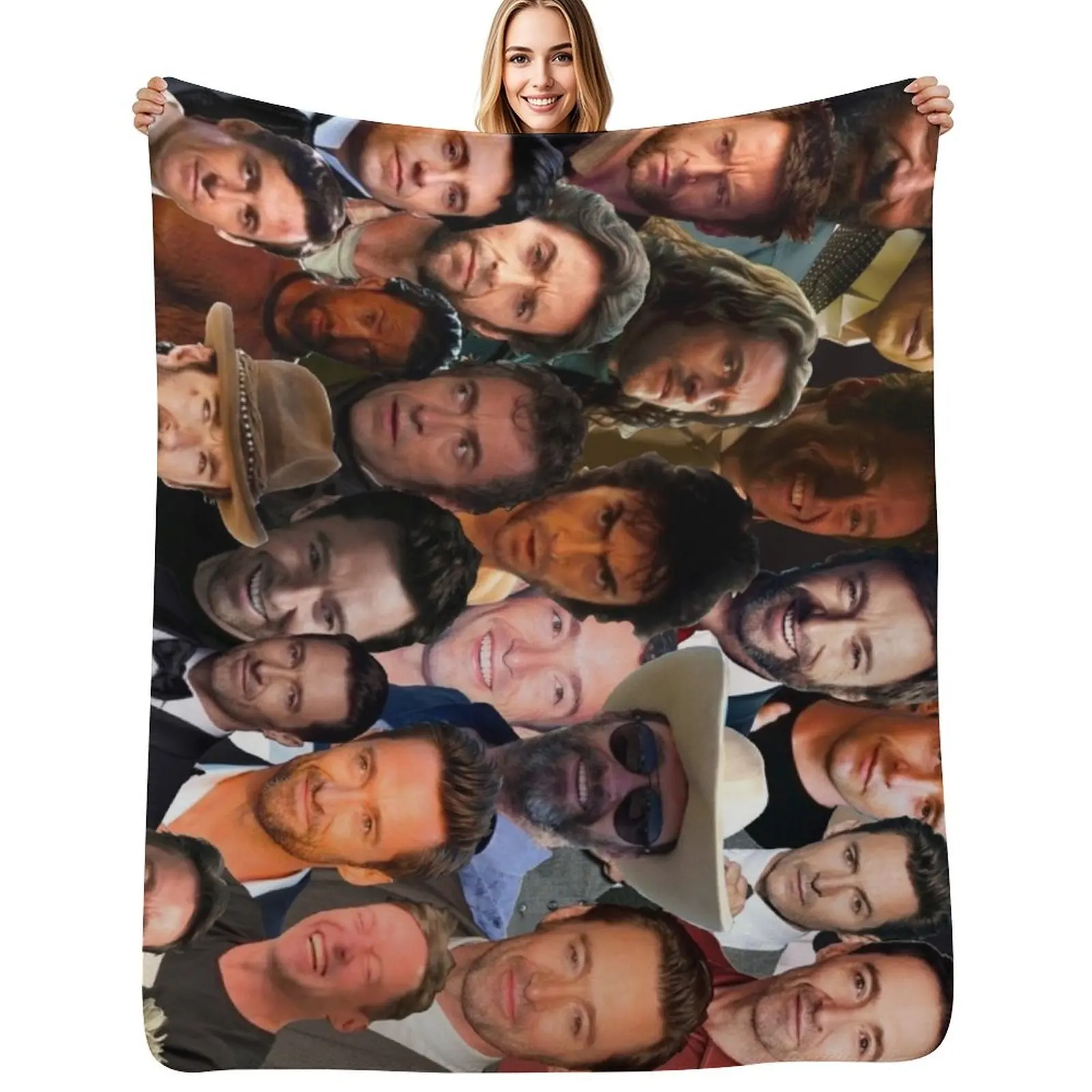 Hugh Jackman Photo Collage 2 Throw Blanket Flannels Comforter Hairy Sofa Throw Blankets For Baby Fashion Sofas Blankets