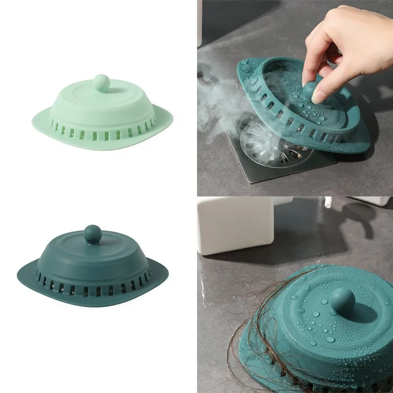Silicone Floor Drain Stopper Sewer Cover, Anti-odor Insect-proof Deodorant Sink Strainer Sealing Plug for Bathroom Kitchen