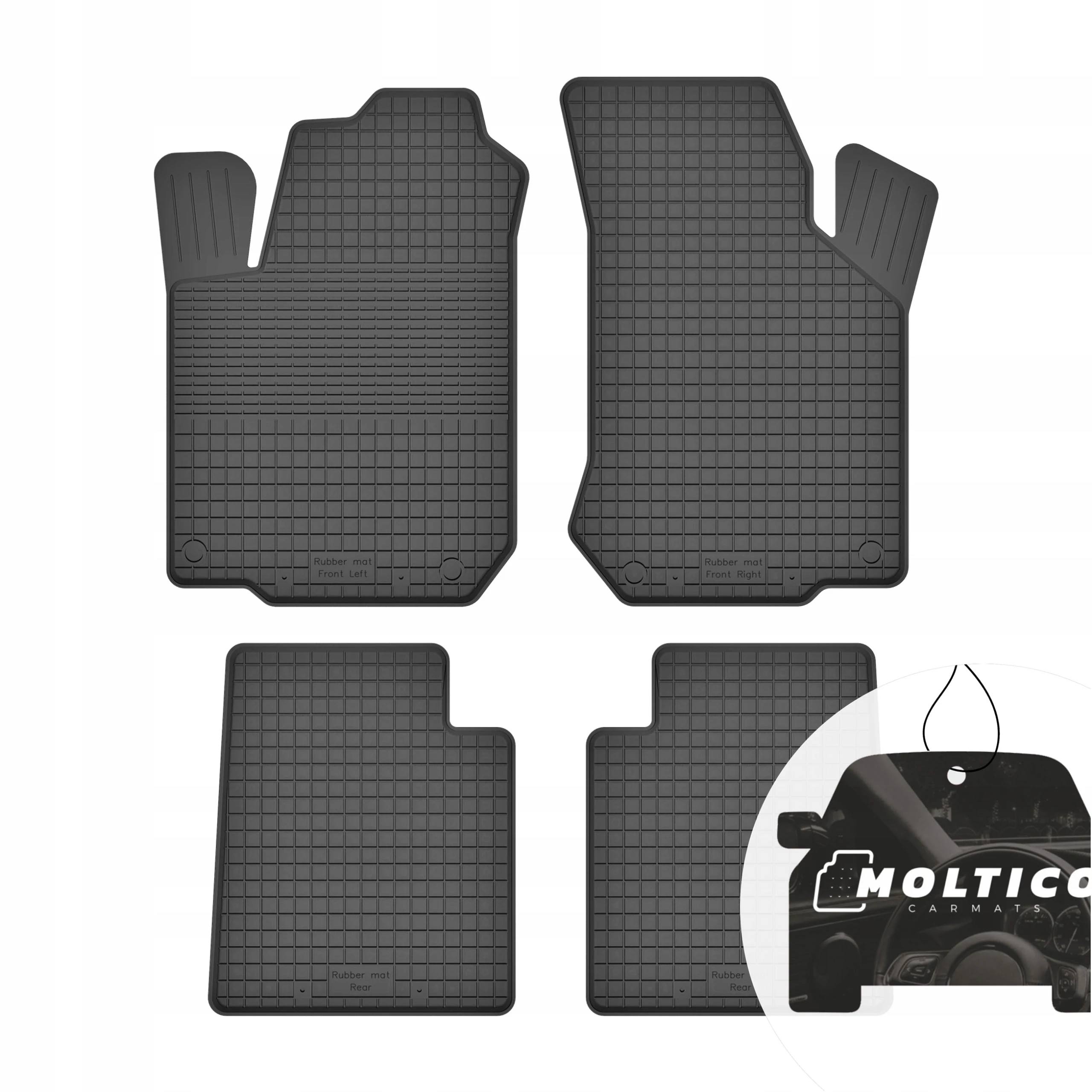 Rubberen matten, geschikt voor Suzuki Grand Vitara I, bouwjaar 1997-2005, complete set inclusief rand.