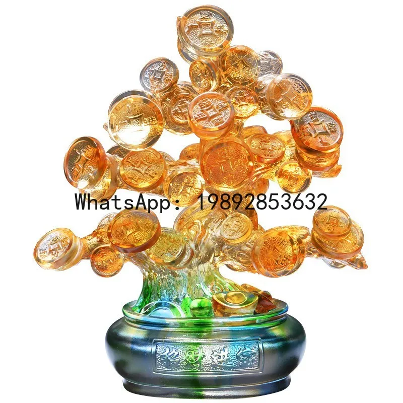 PYJ glazed cash tree ornament boss office desktop decoration