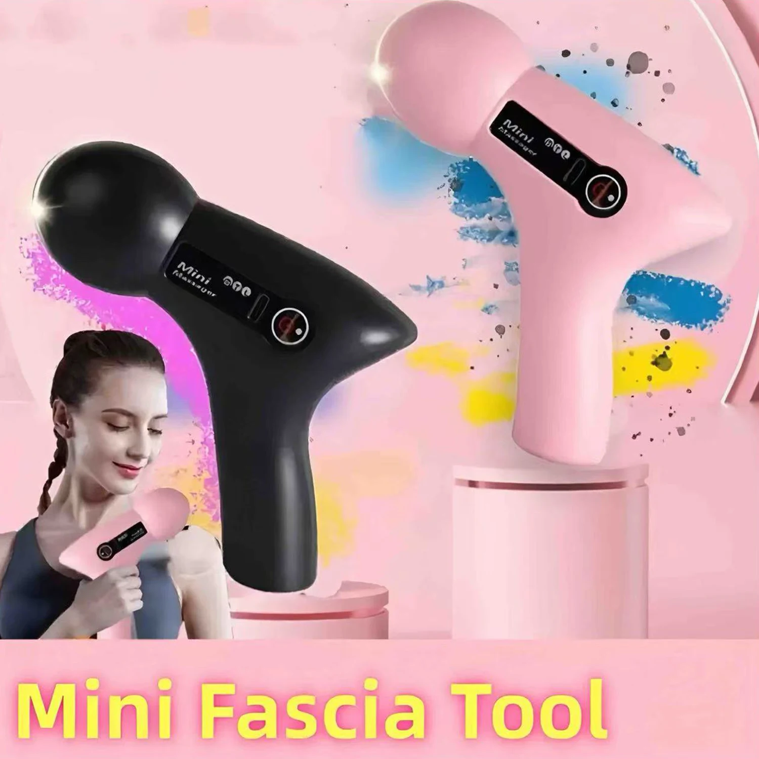 

Портативный электрический массажный пистолет для глубокого массажа мышц и фасций — для расслабления шеи, стоп и всего тела. Мини-массажер.