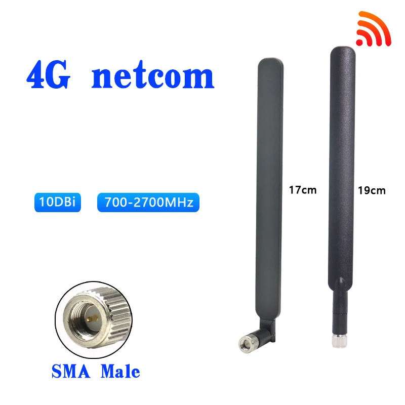 2pcs/lot 4G Antenna 4G LTE Router External Wifi Antenna for B593 E5186 B315 B310 B880 B890 10dBi SMA Male 700-2700MHz Signal