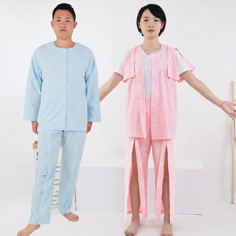 Nursing Pants Patient Old Man Bedridden Fracture Paralysis Summer Thin Easy To Wear and Take Off Pants Pajama Sets