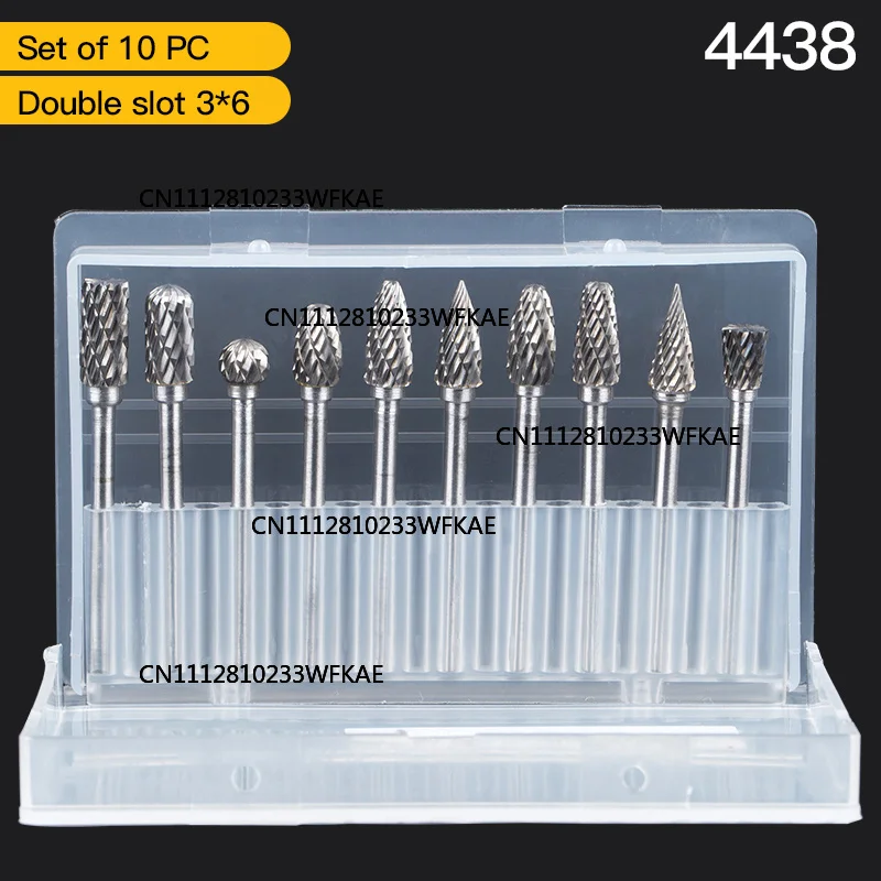 3mm Shank Rotary Burr Carbide Steel Drill Bits for Metal Woodworking Accessory Electric Rotary Router Bit Grinding Tools