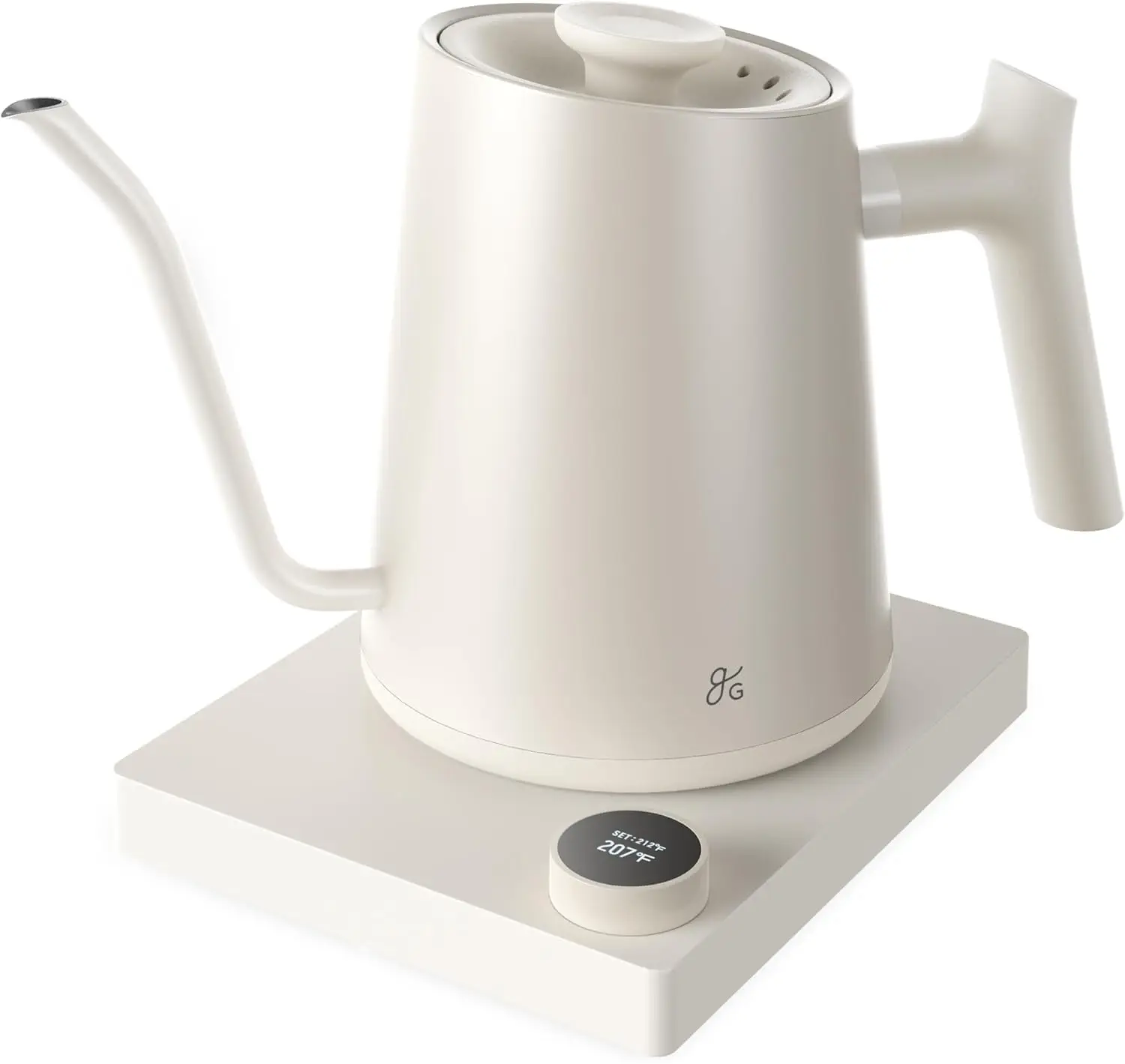 

Electric Gooseneck Kettle, 1200W Stainless Steel with Temperature Control, Fast Boil for Coffee and Tea, 1L Capacity