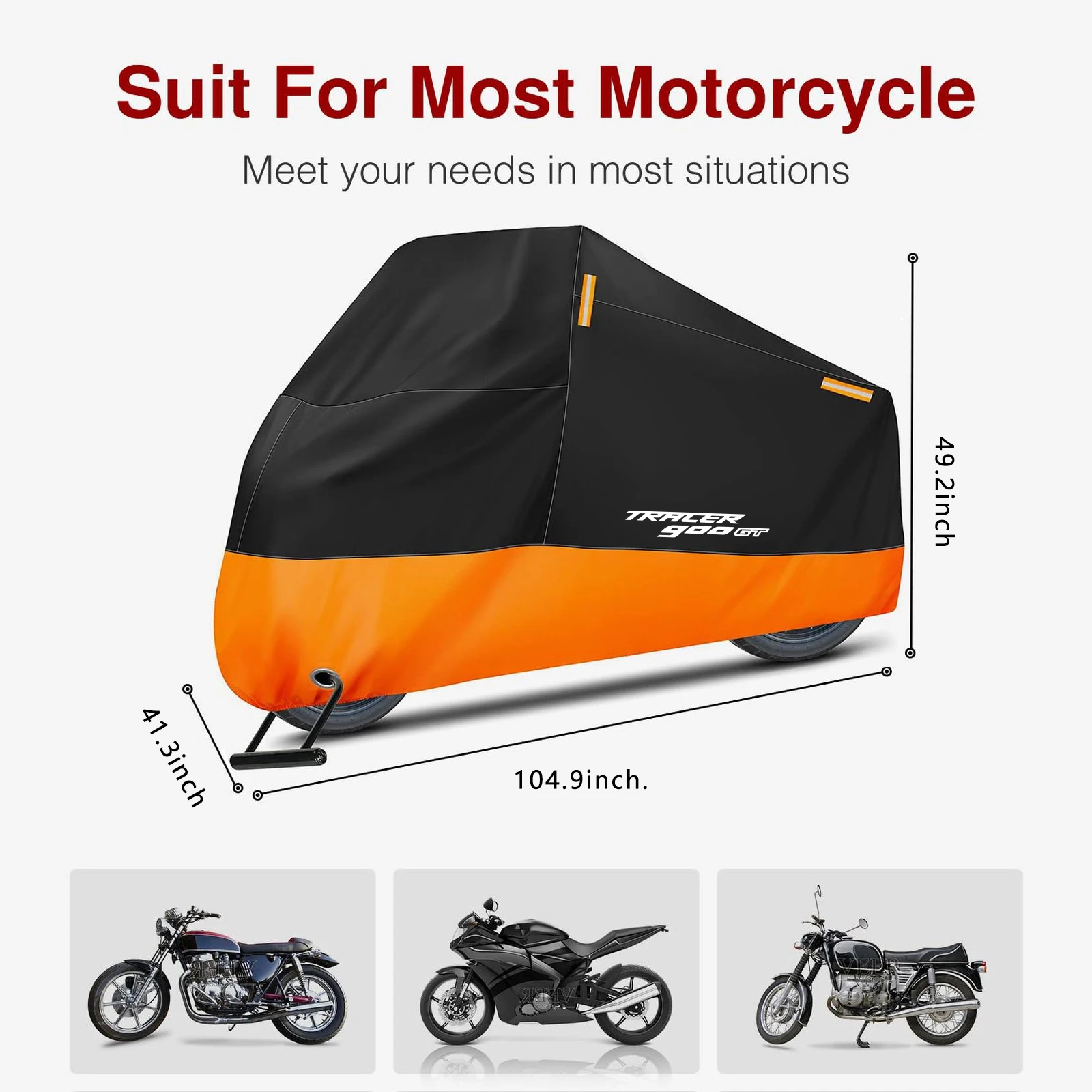 For Yamaha Tracer 900GT – Waterproof Rainproof Sunproof Windproof Sandproof Cover, Heavy Duty Outdoor, UV & Snow Resistant