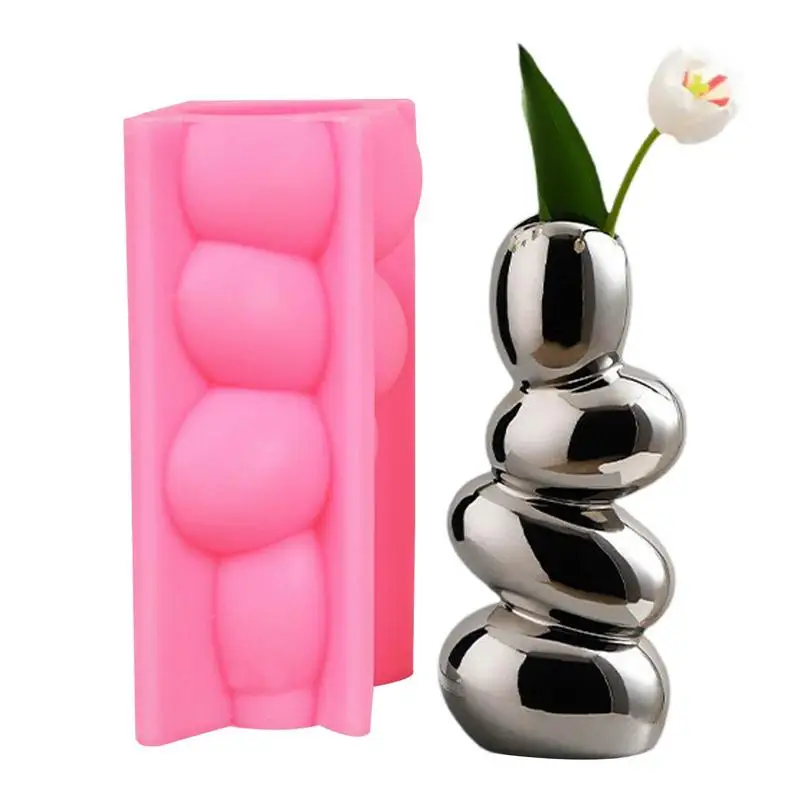 Pebbles Silicone Mold Pebbles Shape Pebbles Shape table lamp base gypsum mold Resin Silicone Mold Vase Concrete Cement Mold