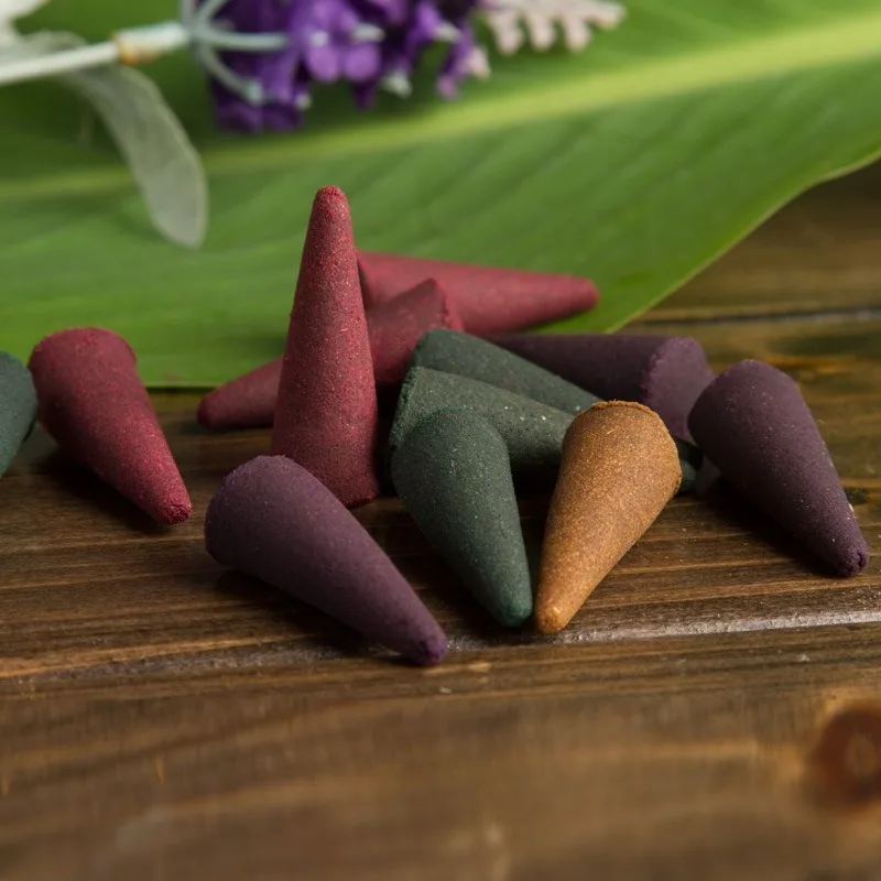15 Cones Sandalwood Mahendra Tower Incense Handmade Natural Lavender Rose Vanilla Cone Fresh Pagoda Incense Sterilizes