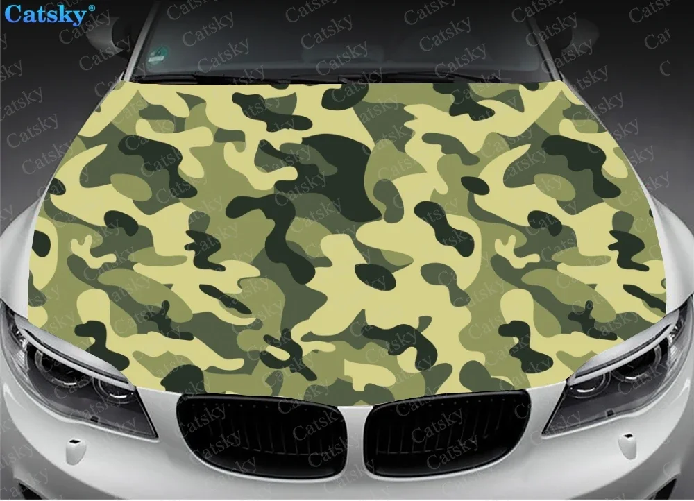 Military Camouflage Car Tail Trunk Protect Vinly Wrap Sticker Decal Auto Hood Decoration Engine Cover for SUV Off-road Pickup