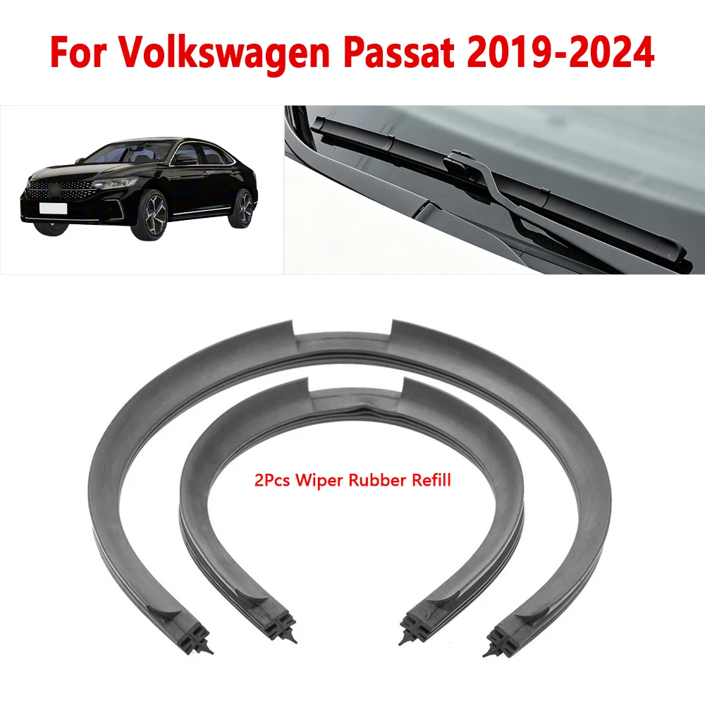 

For VW Passat 2019 2020 2021 2022 2023 2024 Wiper Refill Rubber Strip 19" 26" Car Wiper Accessories 1Pair
