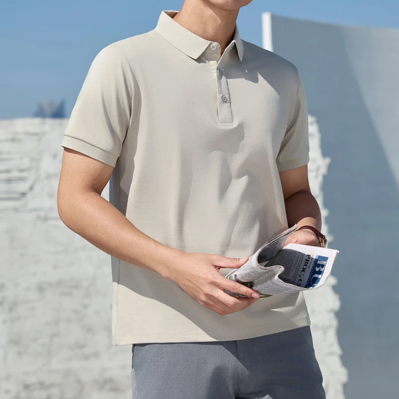 

New Mens Business Custom Logo Casual Short Sleeved Solid Color POLO Shirt Women Fashion Summer Sports Wicking Versatile Work Top