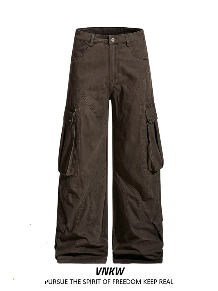 

Мужские и женские коричневые брюки Utili с несколькими цветами, прямые брюки свободного кроя длиной до пола, брюки CleanFit для спецодежды