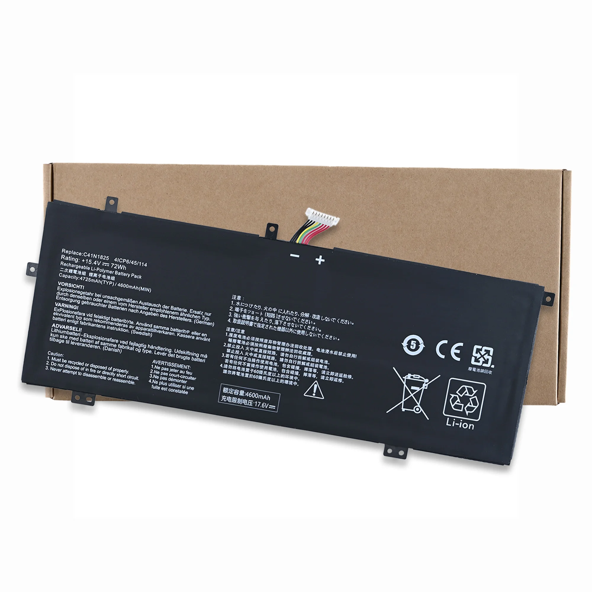 LOLG  C41N1825 15.4V 72Wh Replacement Laptop Battery For ASUSVivoBook 14 X403FA I403FA X403FA-EB121 H522D