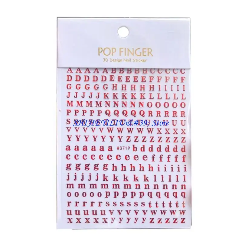 E21F Metal Stickers Uppercase Lower for Case Letters Stickers Adhesive