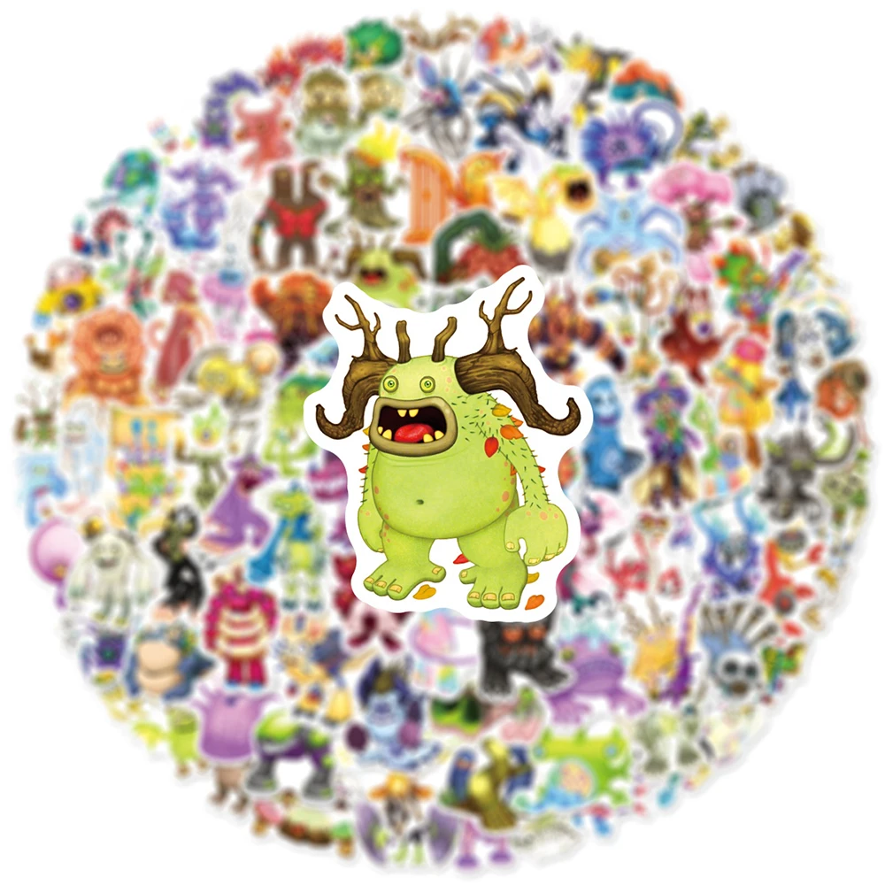 10/30/50/100pcs My Singing Monsters Stickers Music Game Graffiti Decals DIY Luggage Stationery Laptop Cute Cartoon Sticker Pack