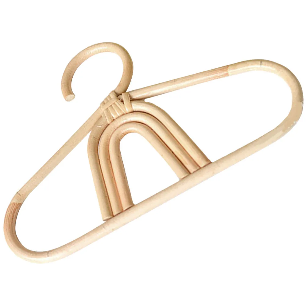 

Stylish Rattan Kids Clothing Hanger Mini Size Scratch-Free Surface Hanger for Baby Outfits Nursery Closet Organization Essential