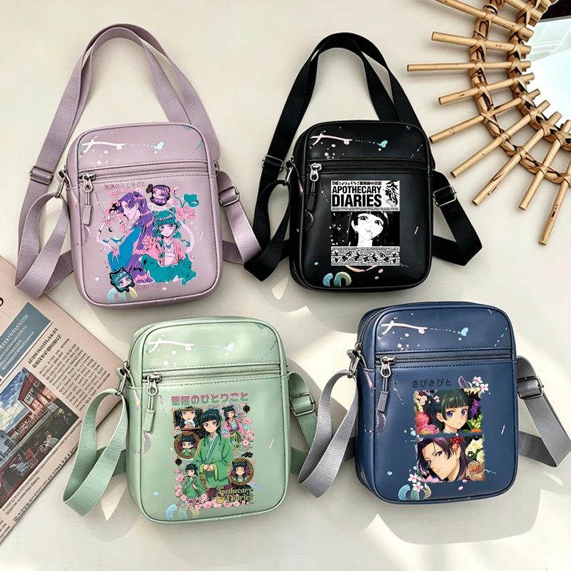 The Apothecary Diaries Maomao Shoulder Bag for Women Men Cartoon Adjustable Compartments Mobile PhoneBag Casual Crossbody Bag