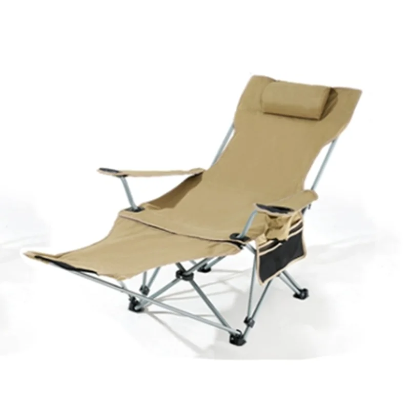 For Reclining Adults Folding Chair Foot Rest Portable Cup Holder Arm Folding Chair Tourist Lounger Comfortable Playa Furniture