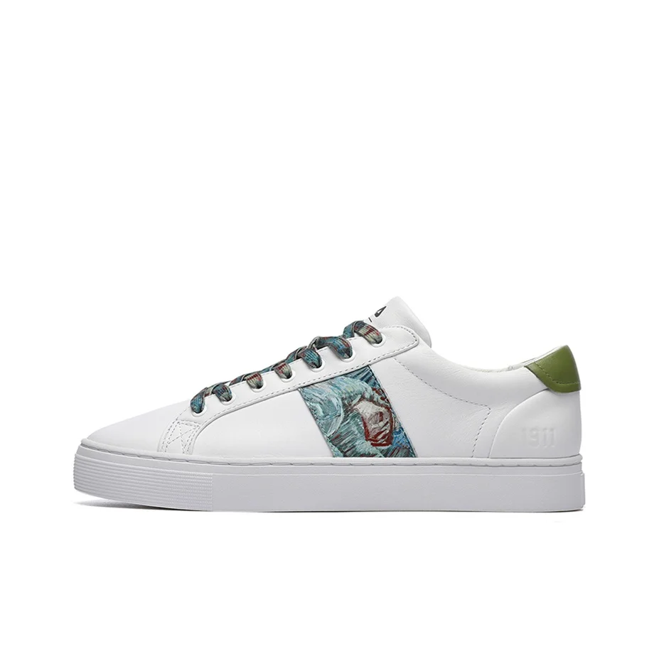 FILA Classic Skateboard Shoes Men's Low Top White/Green F12M216209FWM