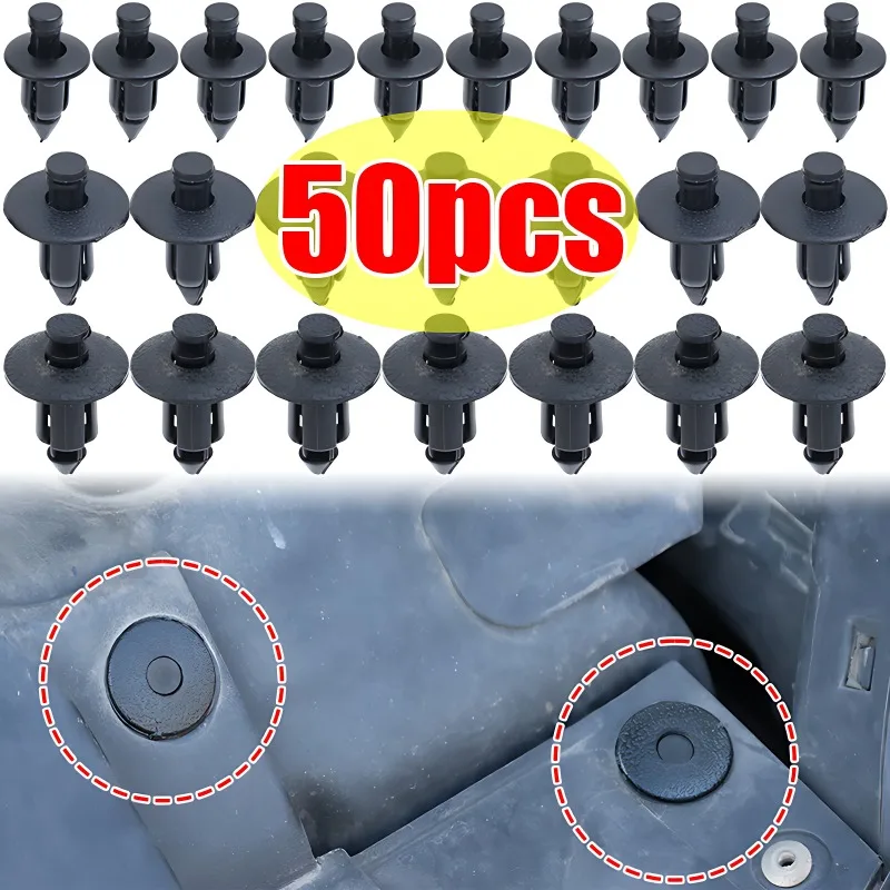 8mm/6mm Plastic Rivets Fasteners Screw Car Fender Bumper Screws Clips Rivets Auto 8mm Hole Plastic Push Pin Clip Car Accessories