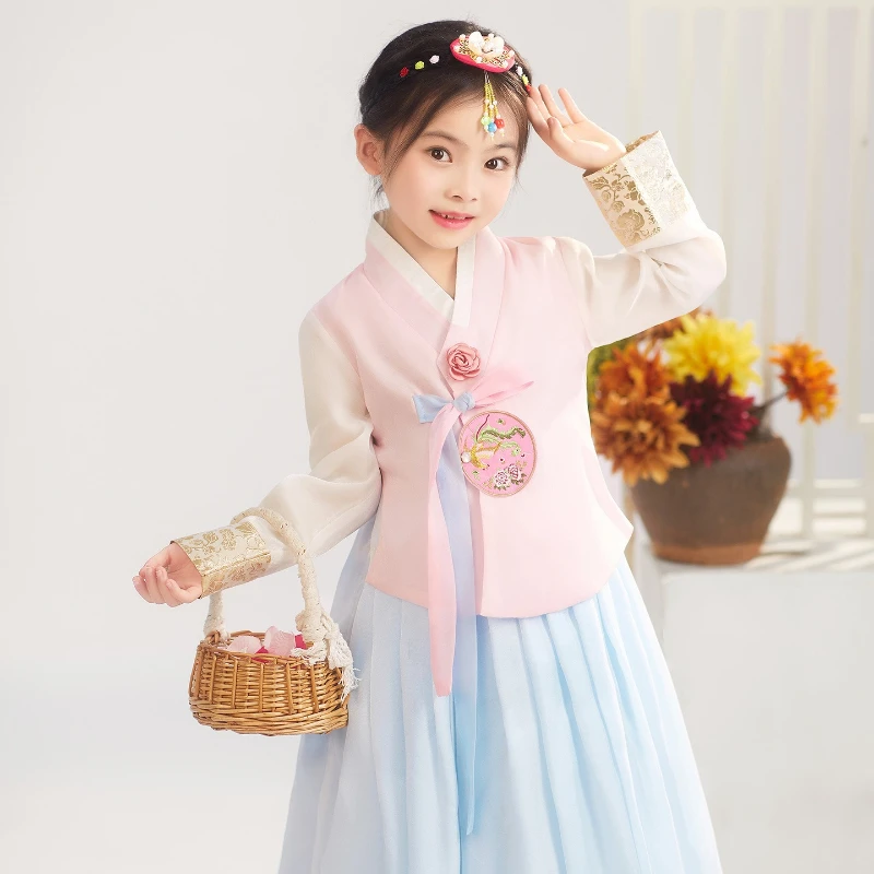 

Traditional Korean Dance Stage Costumes Girls Hanbok Dress Ethnic Minority Korean Party Festival Outfit Stage Wedding Clothing