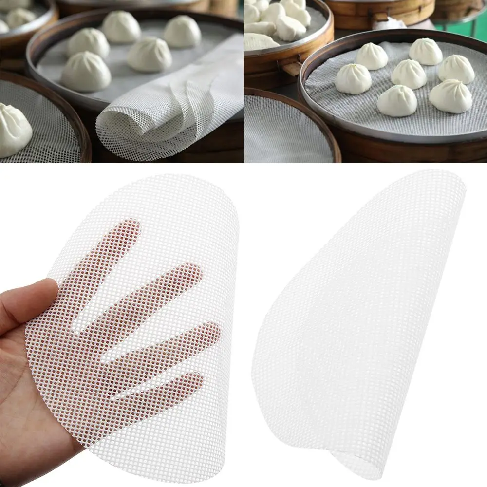 White Non-Stick Cookware Dim Sum Paper Cooking Tools Steamer Pad Silicone Mat