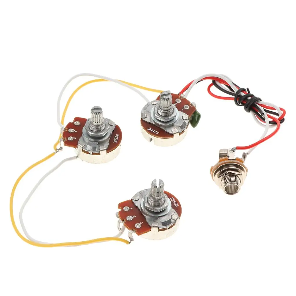 Electronic Complete Circuit Wiring Kit with Socket and Jazz Bass Parts Suitable for Guitar Luthier Supply