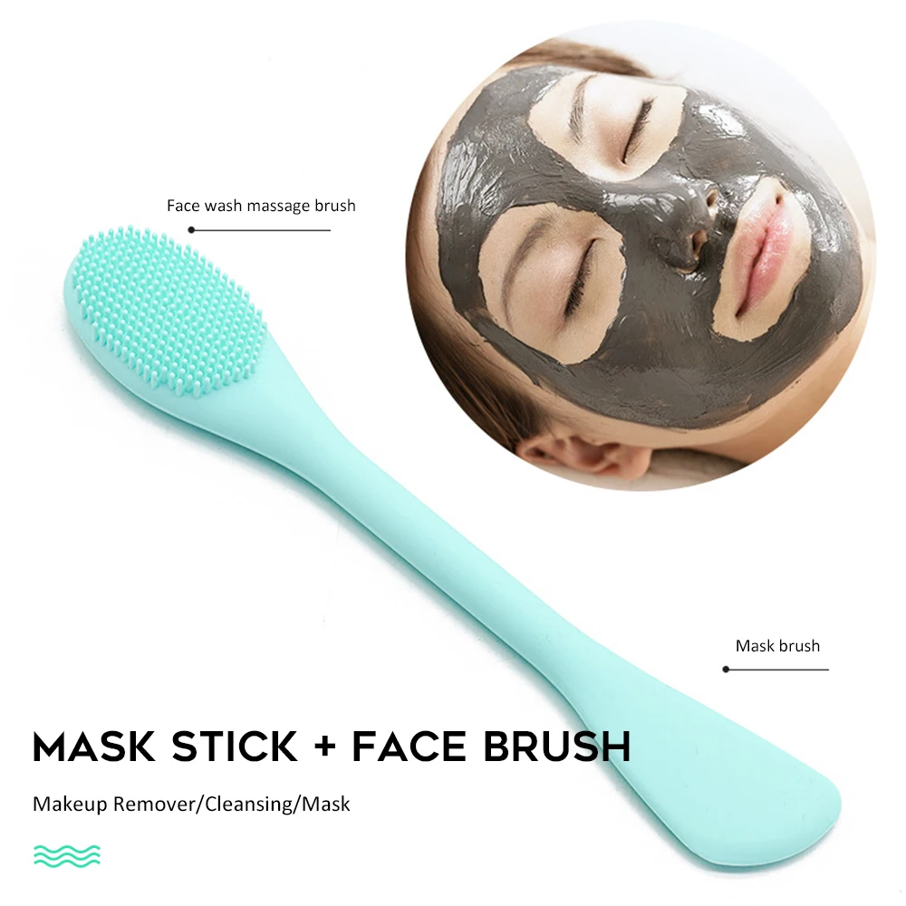 Silicone Facial Cleansing Brush Mask Stirring Brush Nose Pore Cleaner Blackhead Remover Face Washing Massager Exfoliator TSLM1