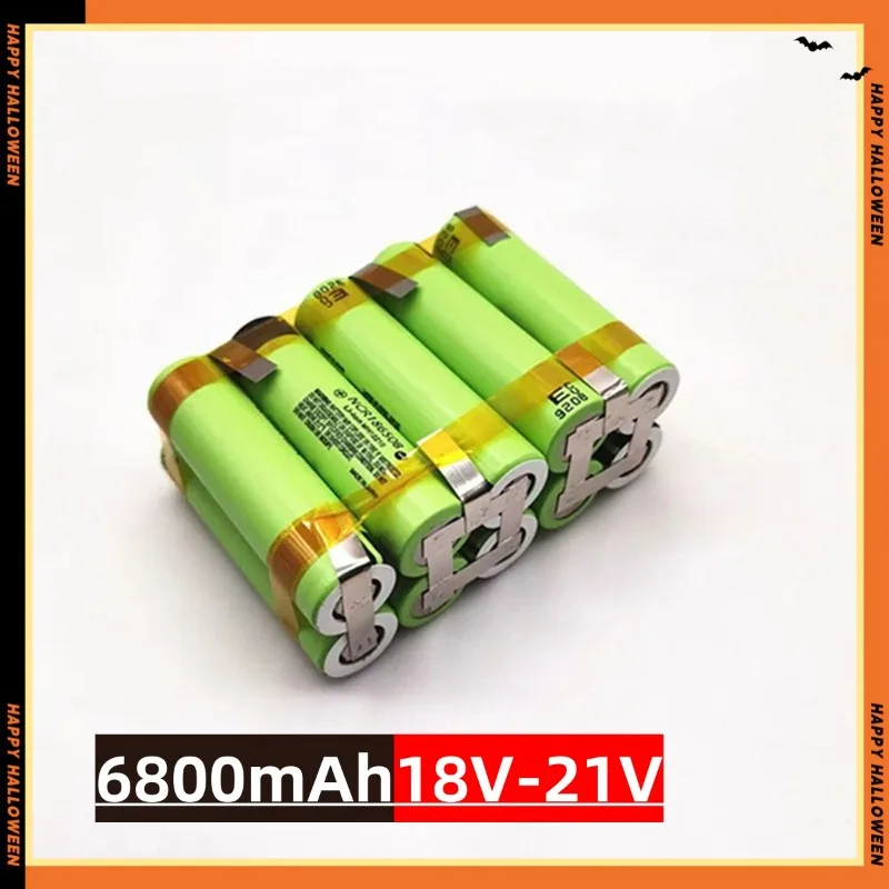 Original NCR18650B 3S1P-5S2P 12V 16.8V 21V 25V 18650 Battery Pack 6800mah 20A Discharge Current for Shura Screwdriver Battery