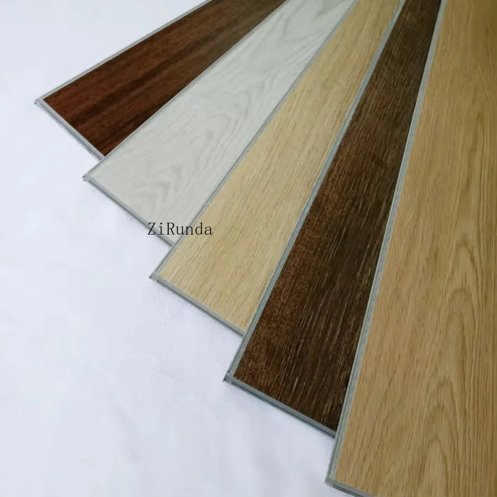 نسخة مخصصة مقاومة للماء 7 "x48" نمط السجاد 122% أرضيات بلاستيكية SPC صلبة للمكتب #4